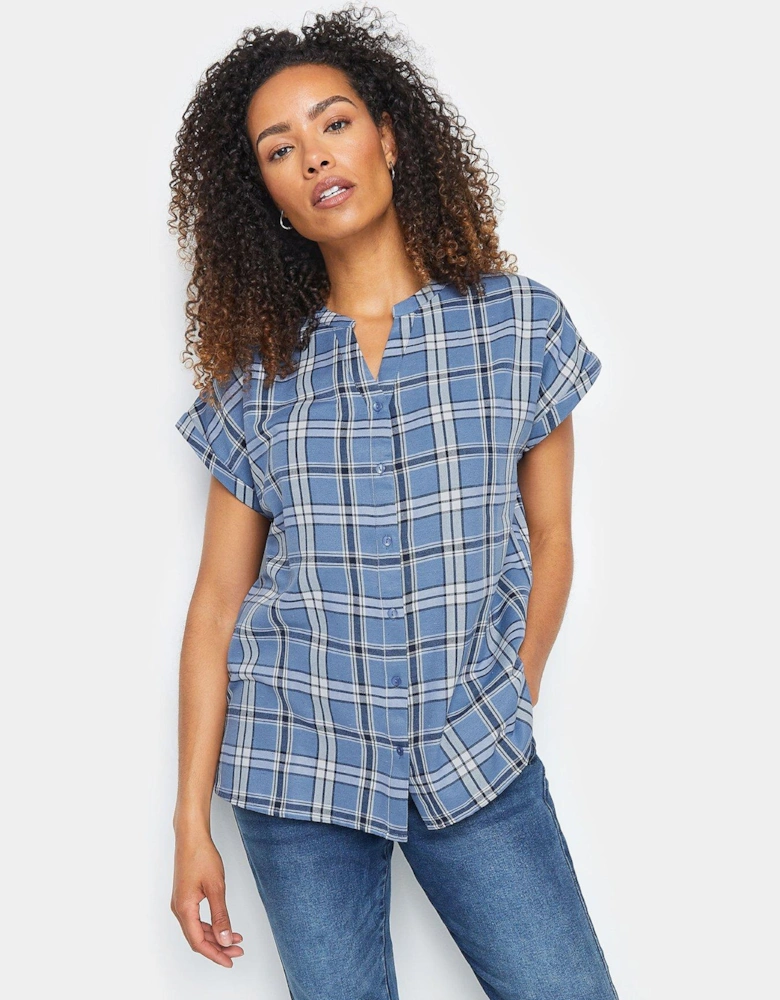 Blue Checked Grown On Shirt