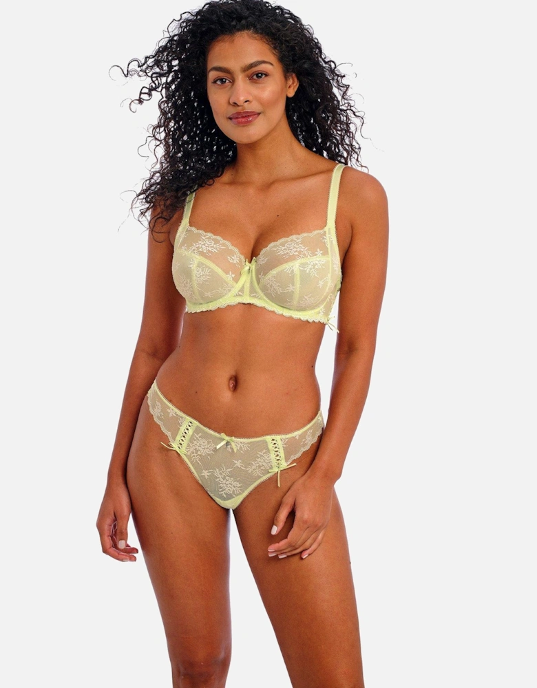 Offbeat Decadence Underwired Side Support Bra - Lime