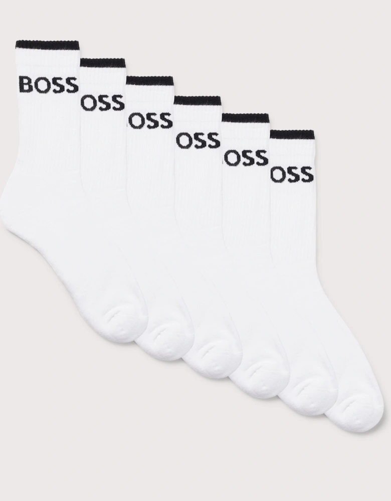 6 Pack QS Stripe Socks