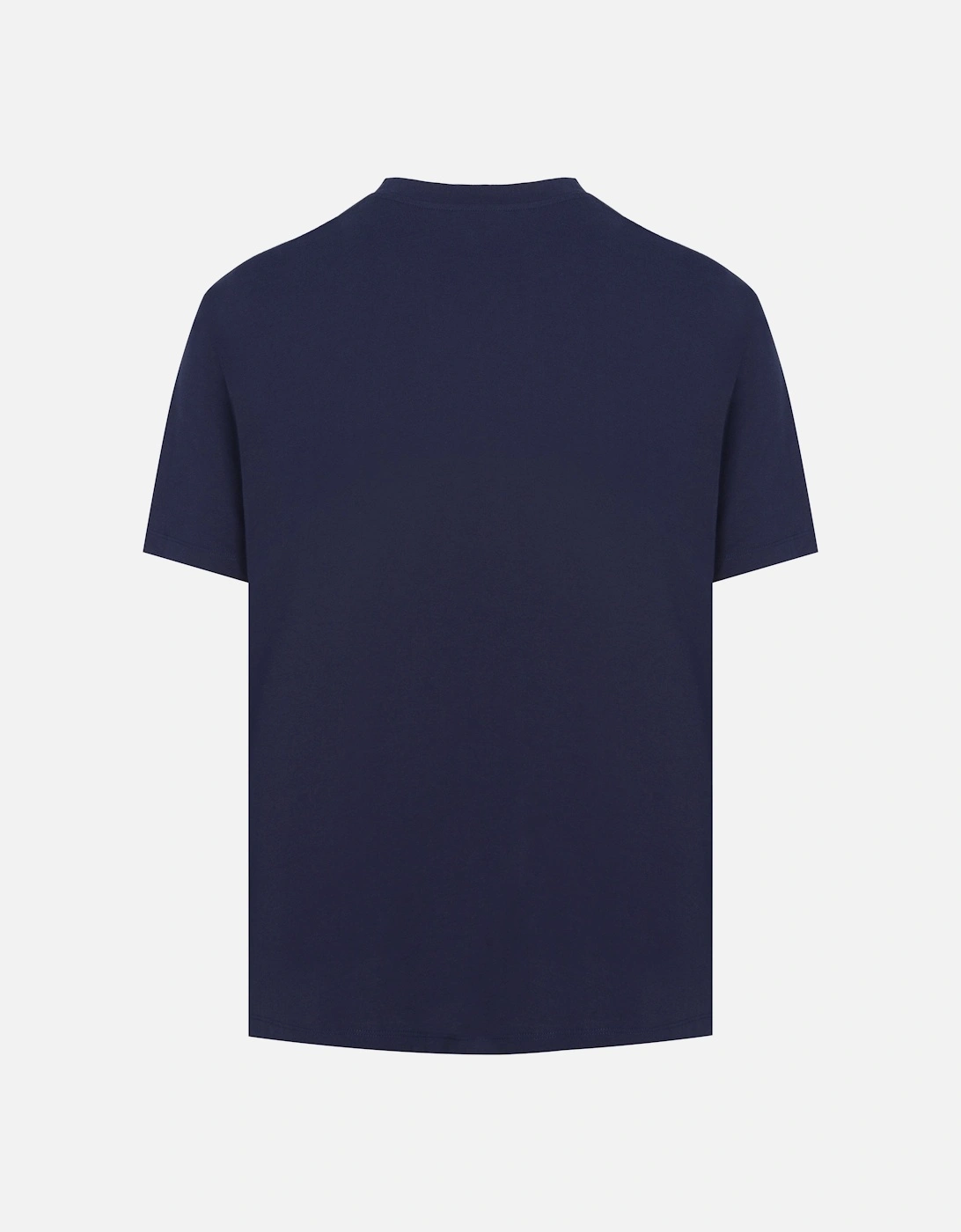 Stitched Logo T-shirt Straight Fit Navy