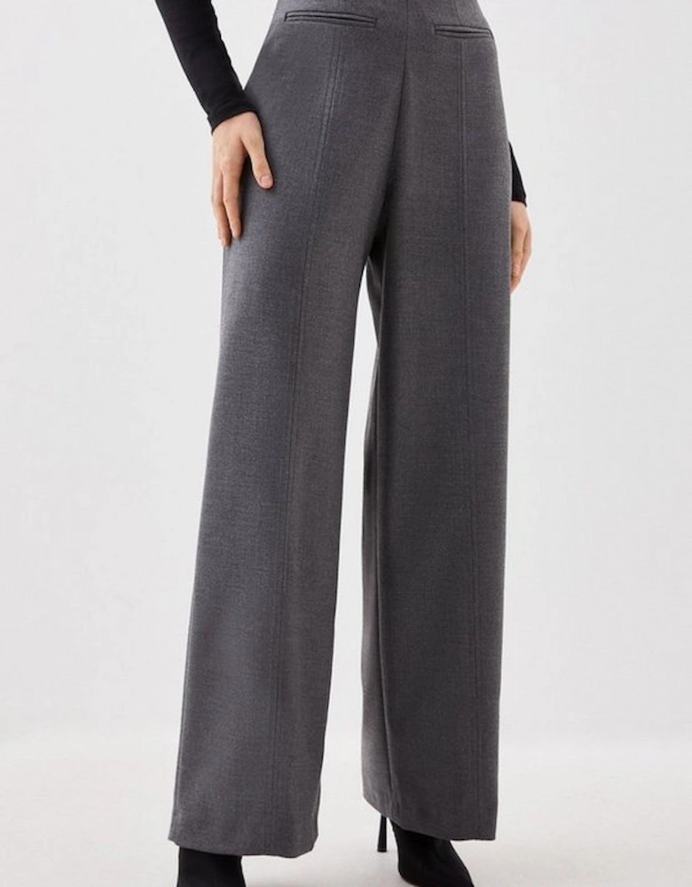 Tailored Pocket Detailed Wide Leg Trousers