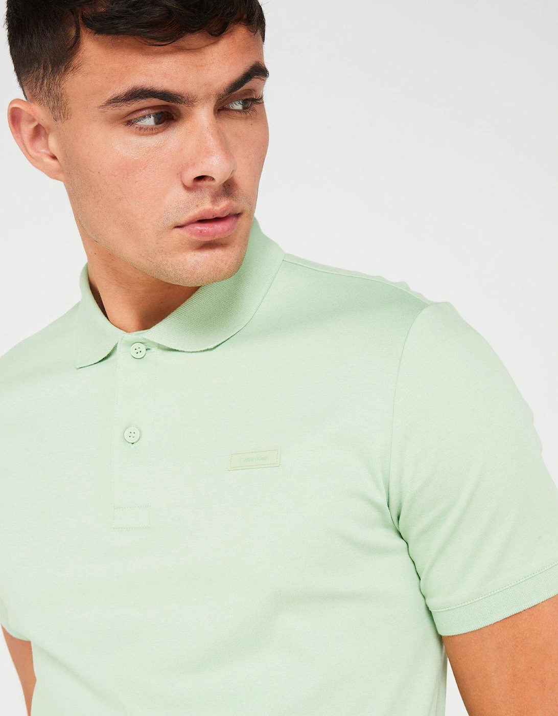 Smooth Cotton Slim Fit Polo Shirt - Light Green 