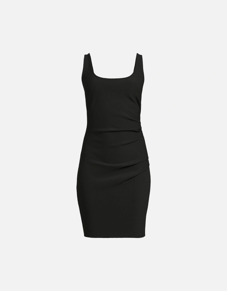 Fitted Strappy Bodycon Mini Dress - Black 