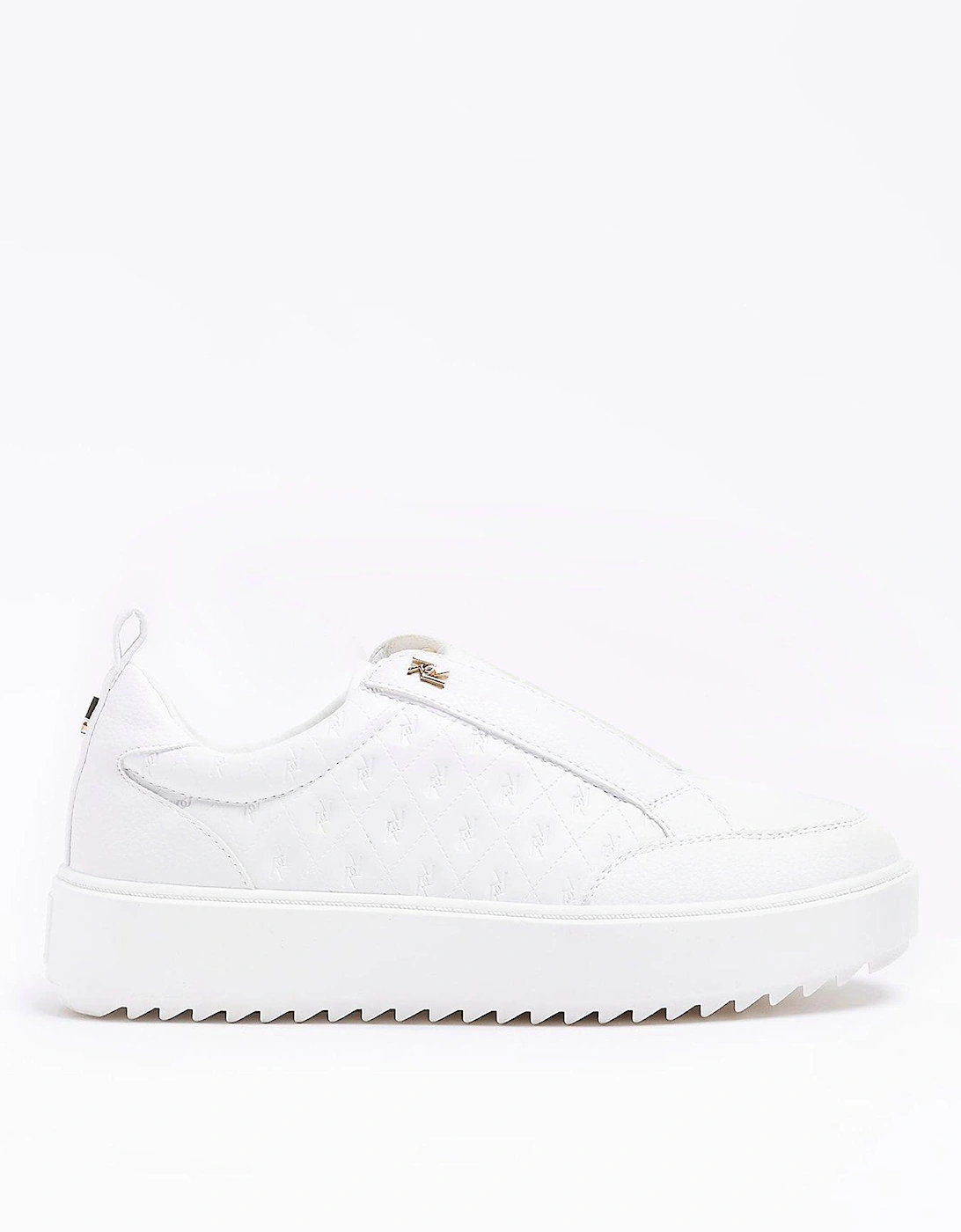 Embossed Plimsole - White, 7 of 6
