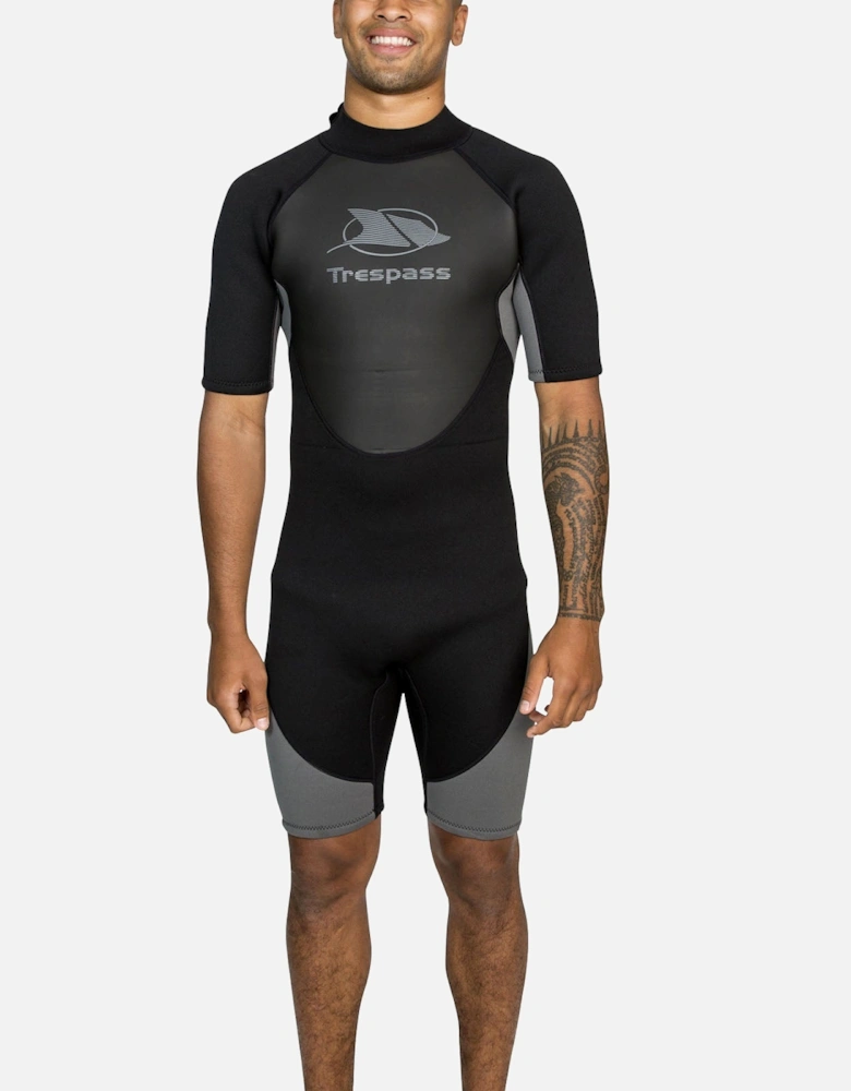 Mens Claybourne 3MM Short Sleeve Surfing Wetsuit - Black
