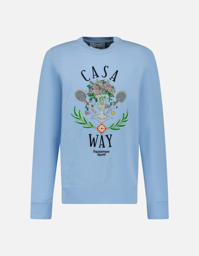 'Casa Way Pale' Sweatshirt Blue