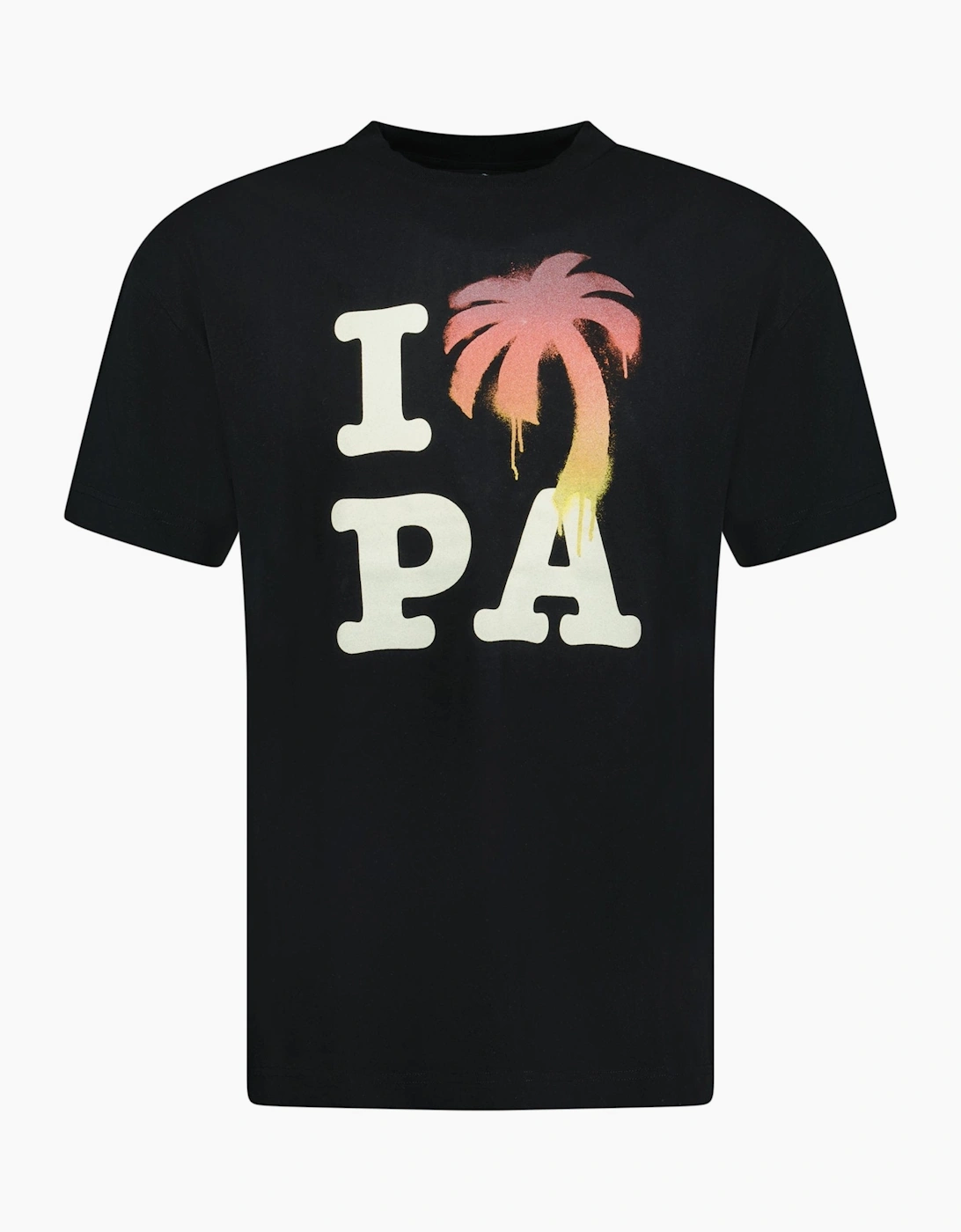 Palm Angels Men's Black 'I Love Pa' T-Shirt - Size 42