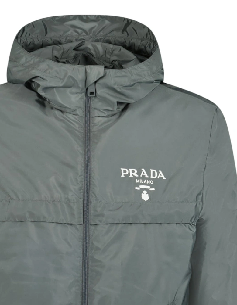 Nylon Piuma Hooded Jacket Grey