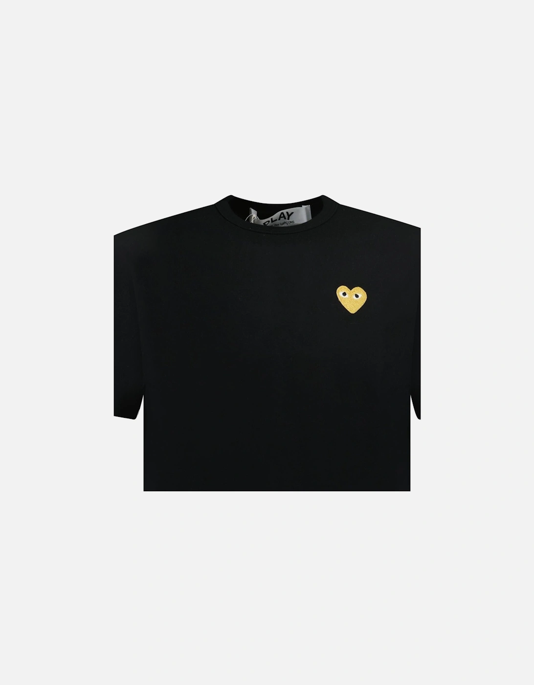 Gold Heart Logo T-Shirt Black