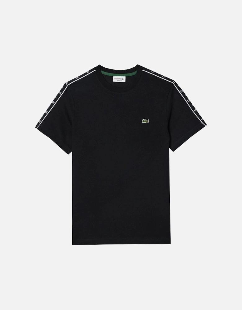 Men's Black T-shirt With repeat Logo