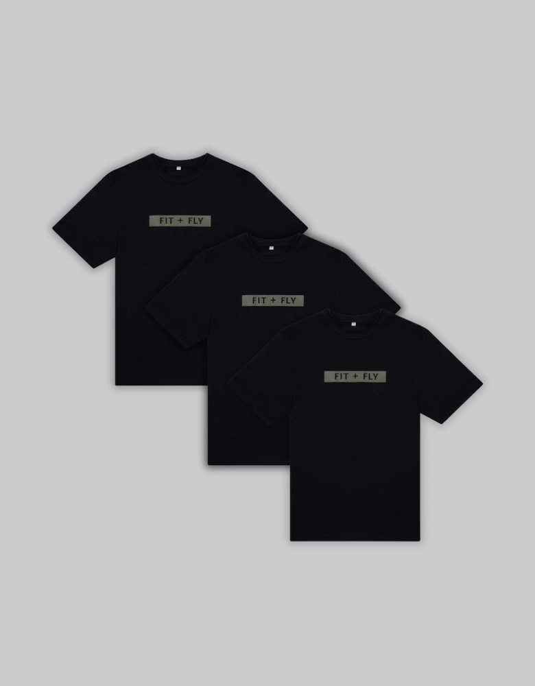 All Black Premium T-Shirt - Pack OF 3