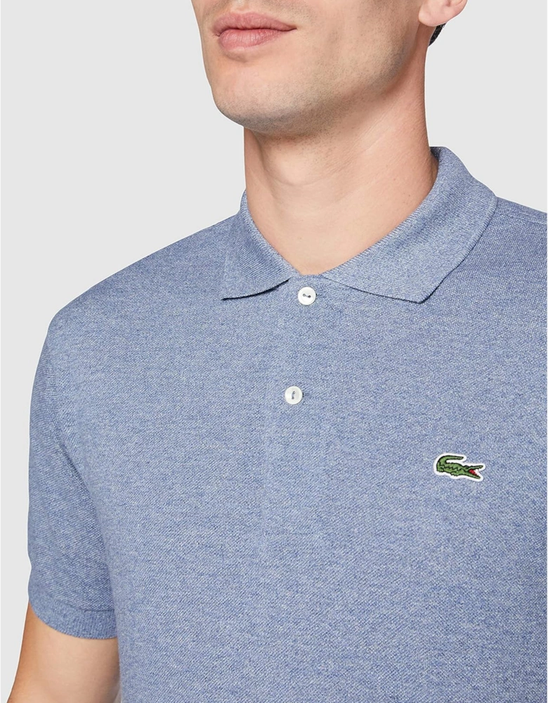 Mens' Classic Fit Polo Shirt Mid Blue