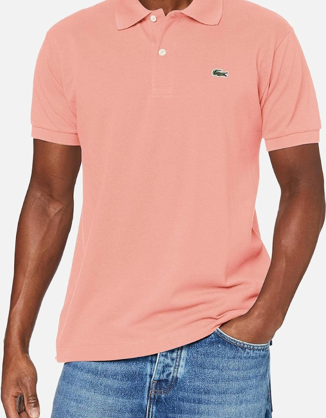 Mens' Classic Fit Polo Shirt Salmon, 4 of 3