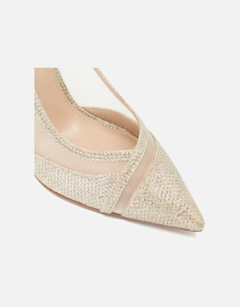 Ladies Banks - Textured Heeled Court Shoes