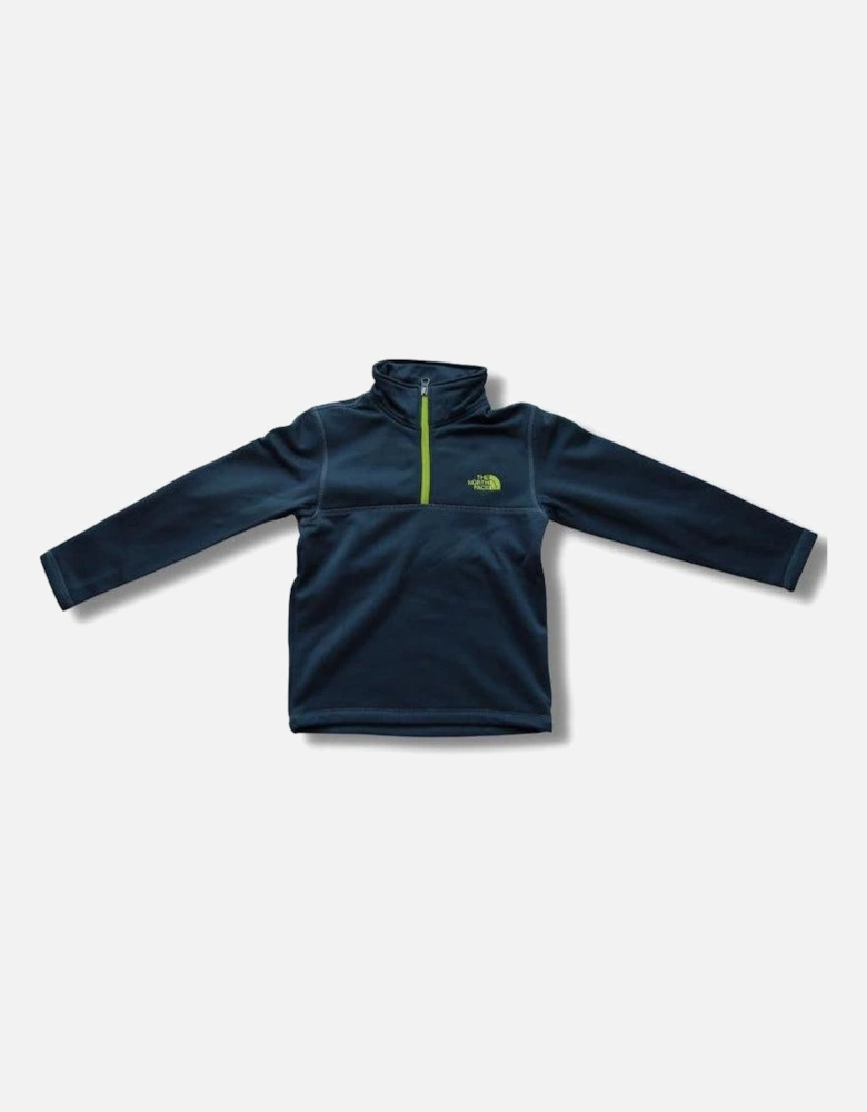 North Face Youth Grey Quarter Zip Fleece