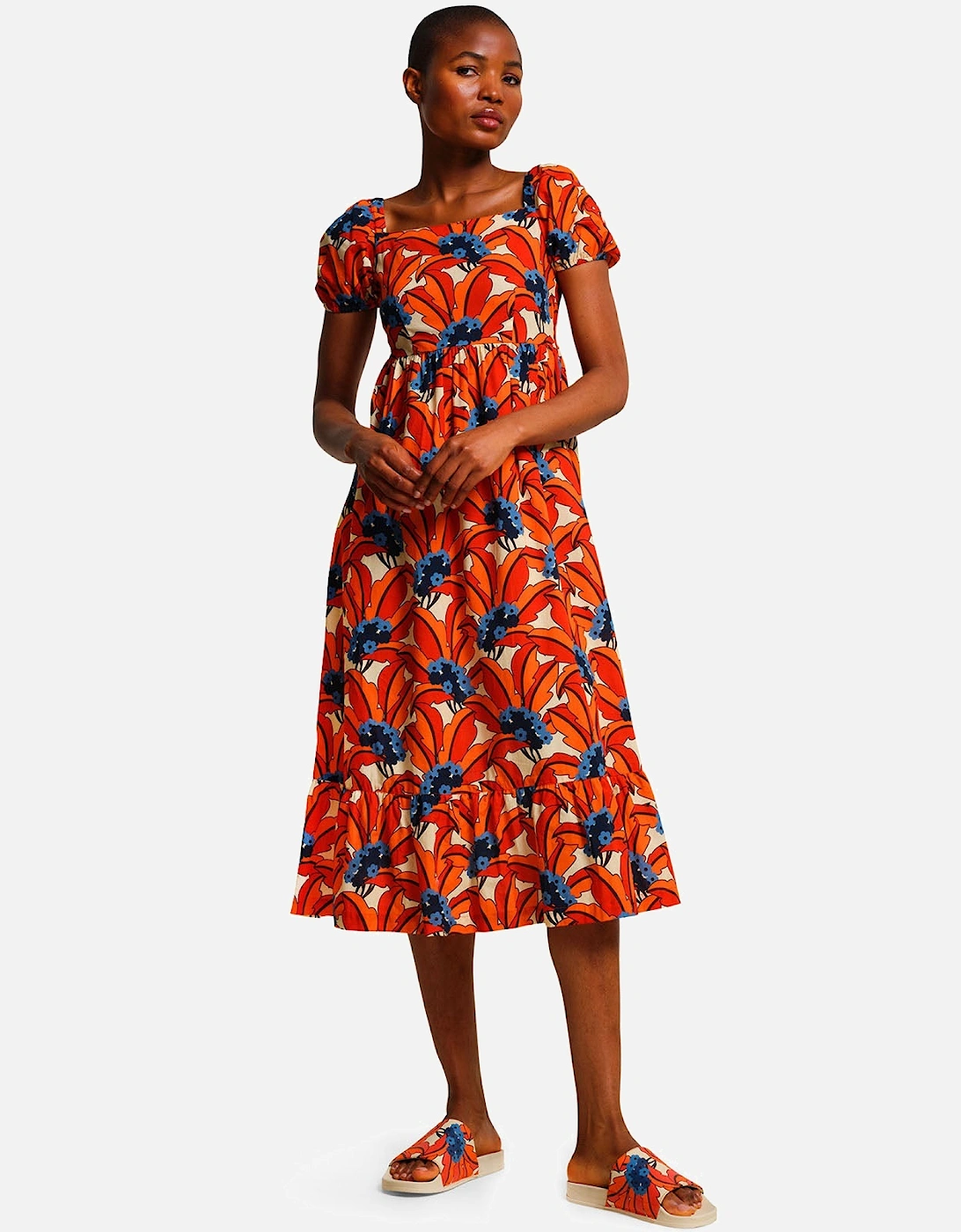 Womens Orla Kiely Midi Summer Dress, 2 of 1