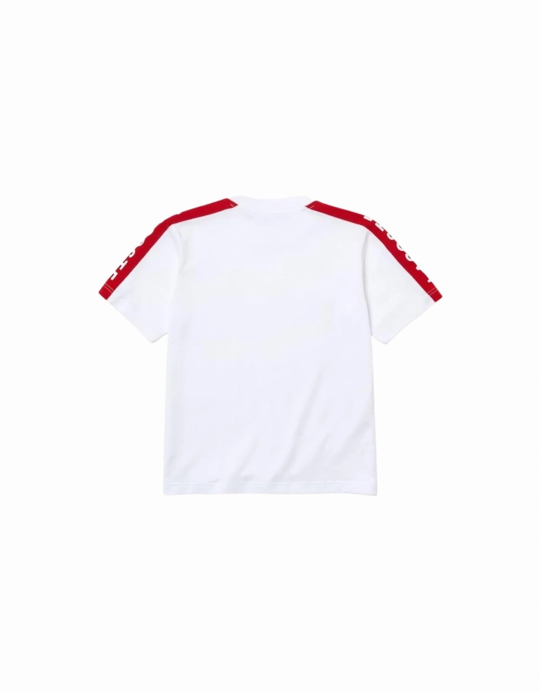 Kids’ Cotton Logo Trim T-Shirt White/Red