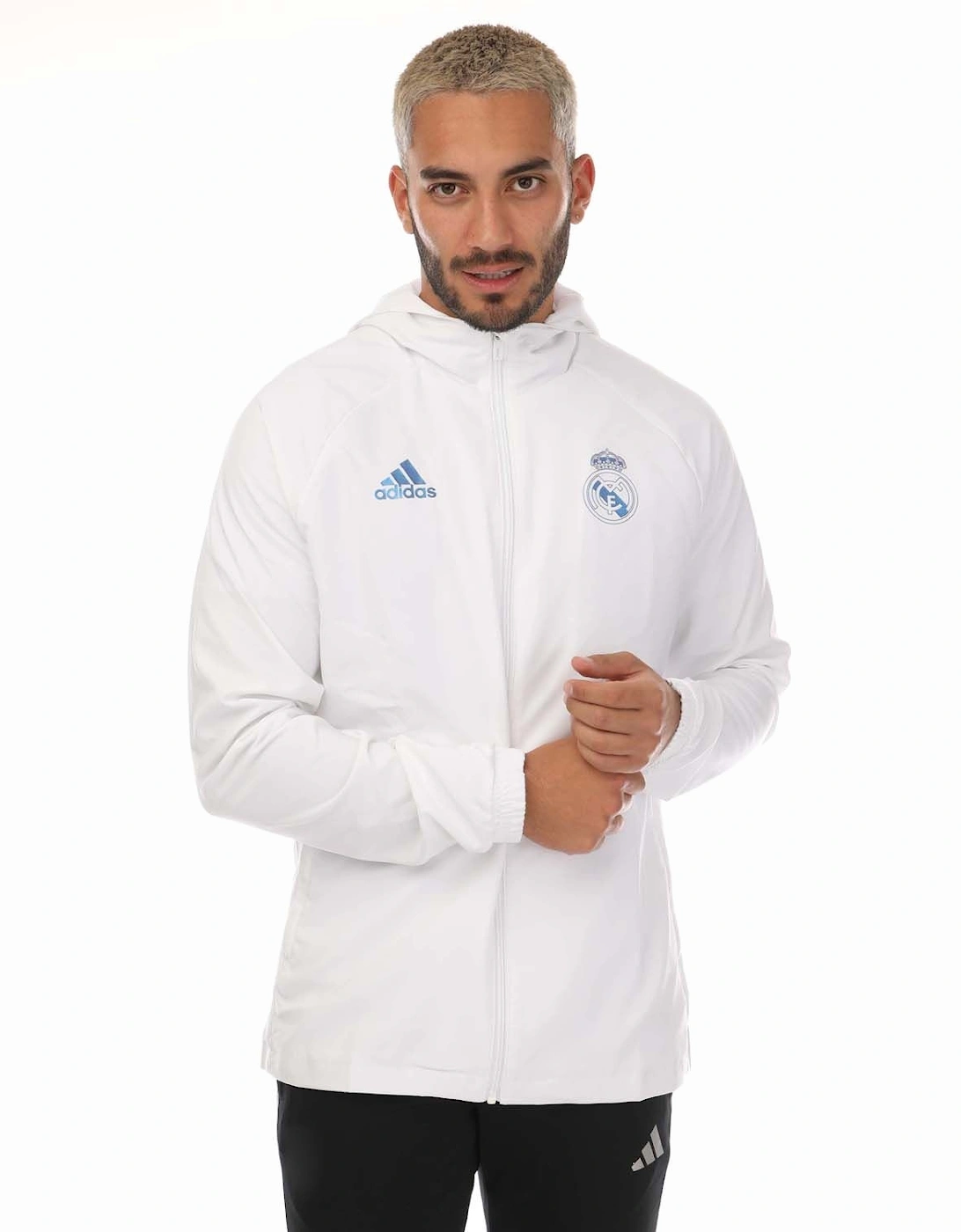 Mens Real Madrid Windbreaker Hooded Jacket, 5 of 4