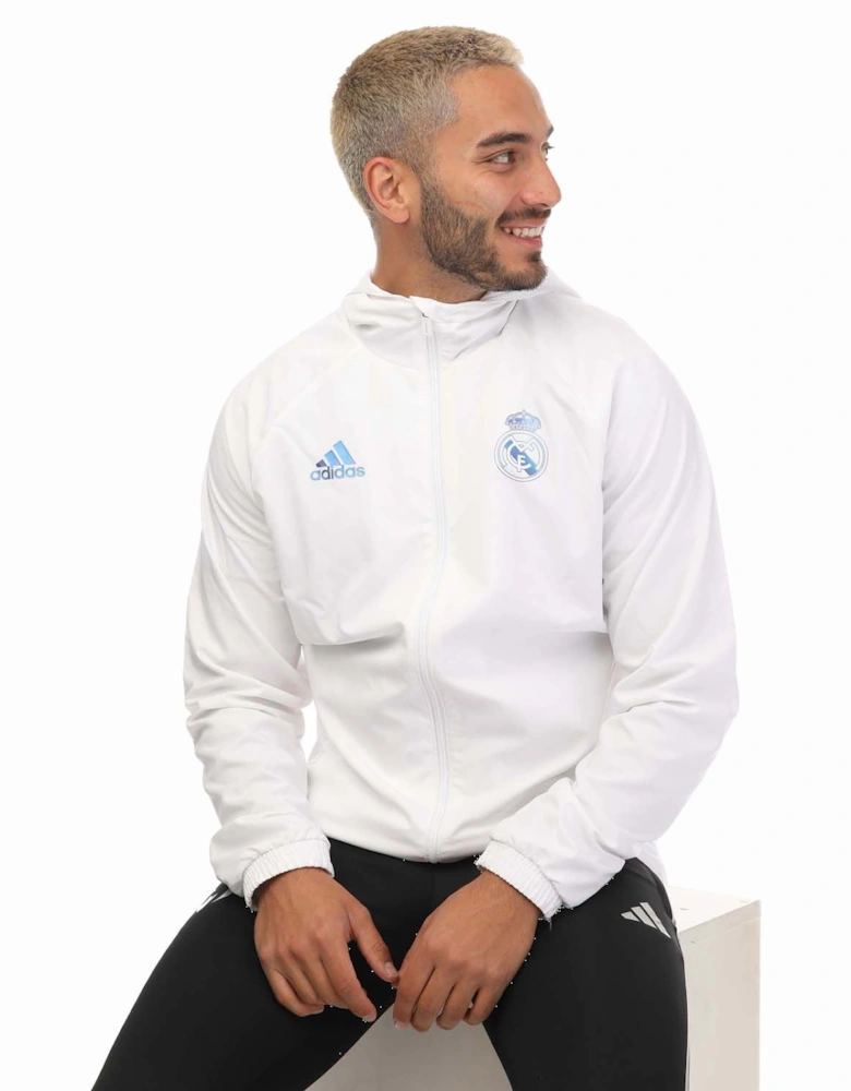 Mens Real Madrid Windbreaker Hooded Jacket