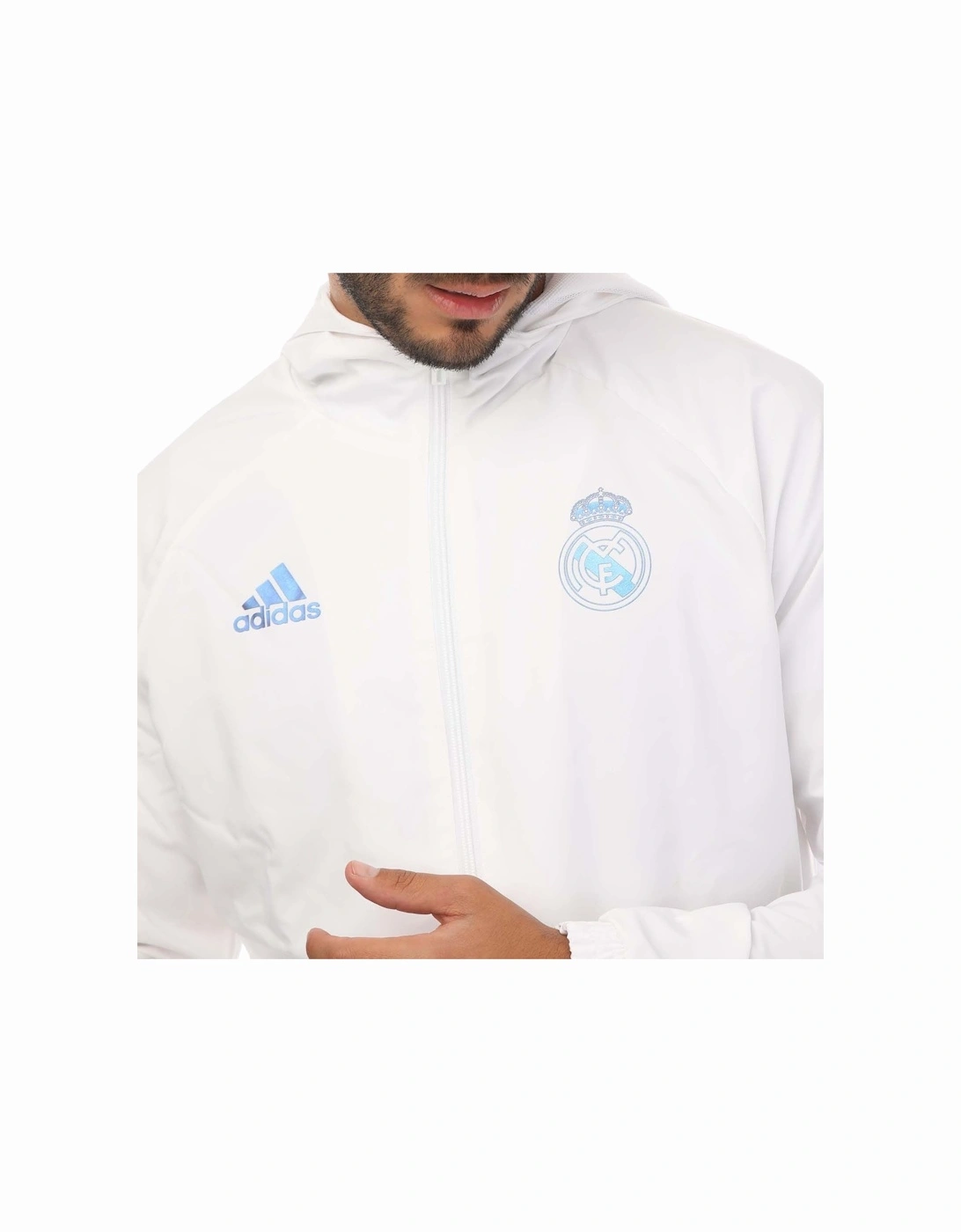 Mens Real Madrid Windbreaker Hooded Jacket