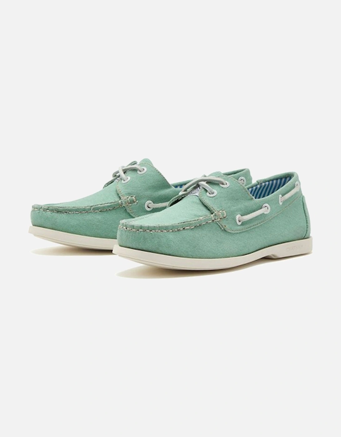X Joules Women's Jetty Lady Canvas Boat Shoes Green