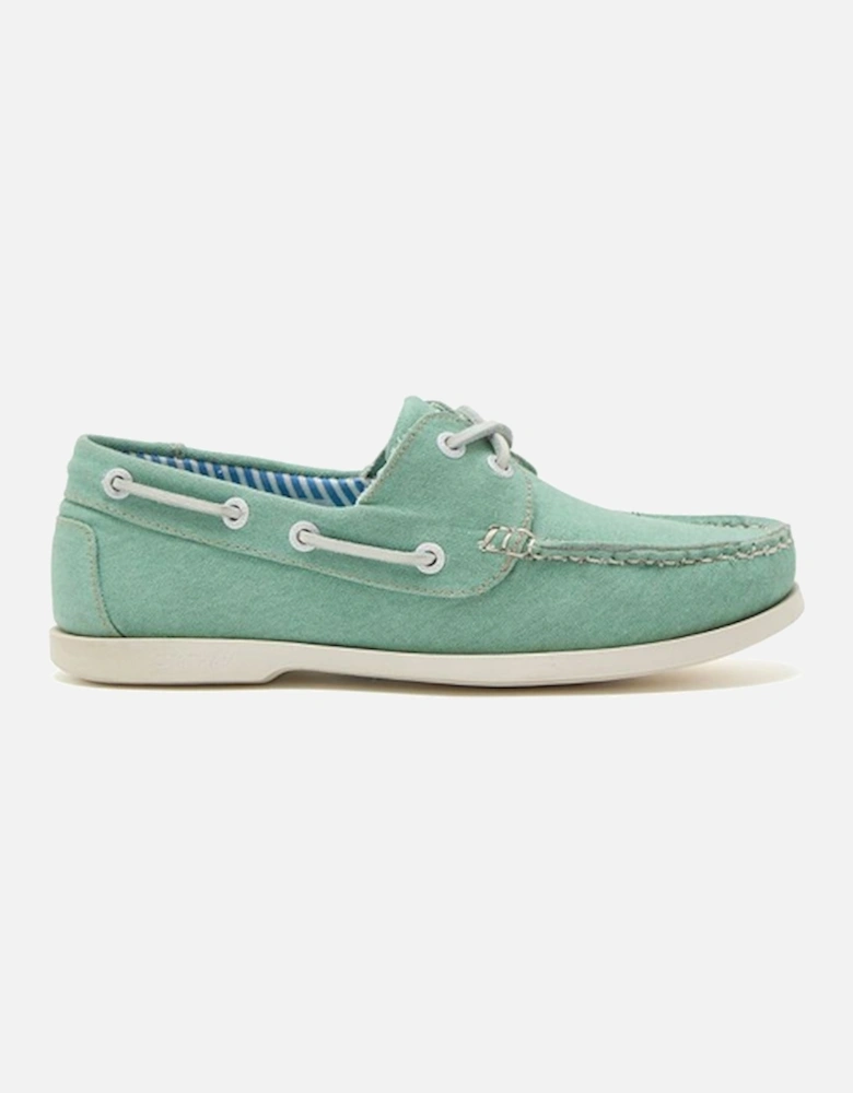X Joules Women's Jetty Lady Canvas Boat Shoes Green