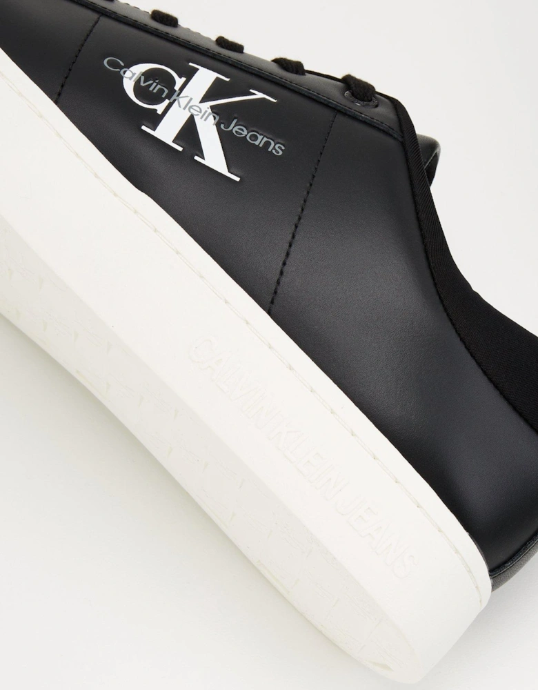 Classic Cupsole Low Leather Trainer - Black/white