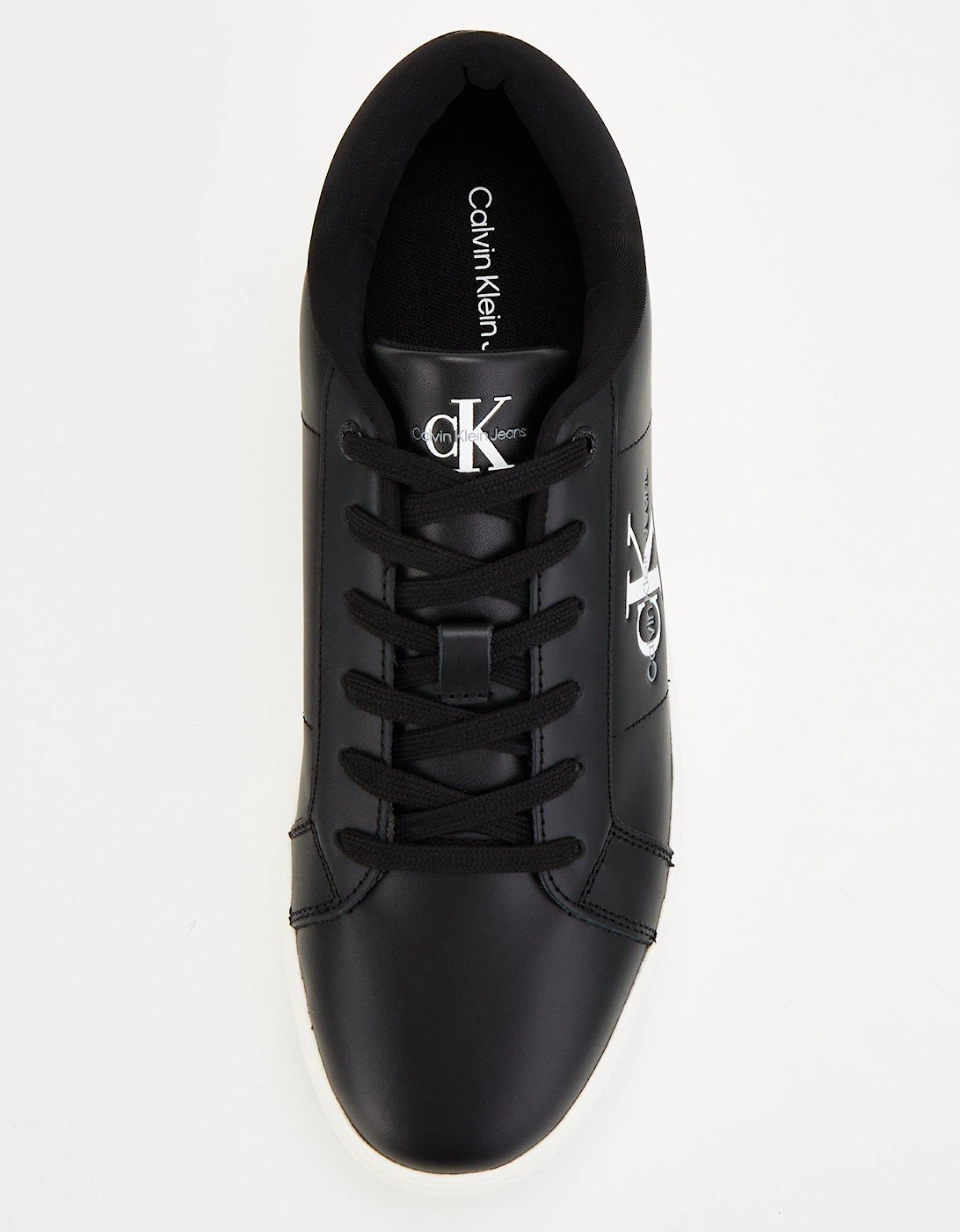 Classic Cupsole Low Leather Trainer - Black/white