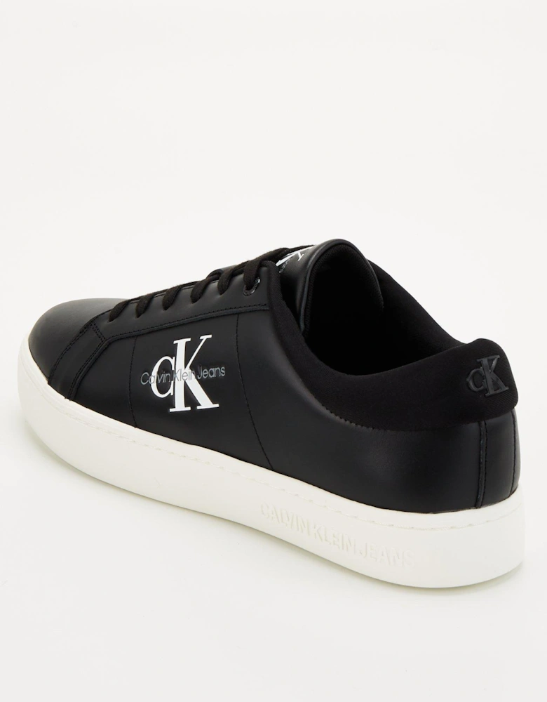 Classic Cupsole Low Leather Trainer - Black/white