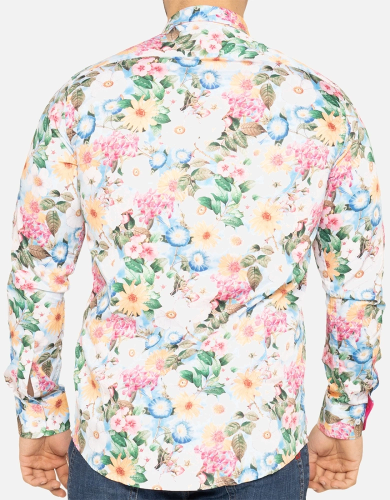 Mens Flower Print Shirt (Multi)