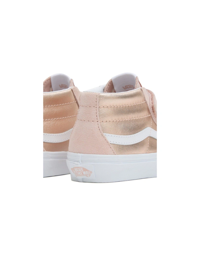 Younger Sk8-mid Velcro Metallic Trainers - Pink