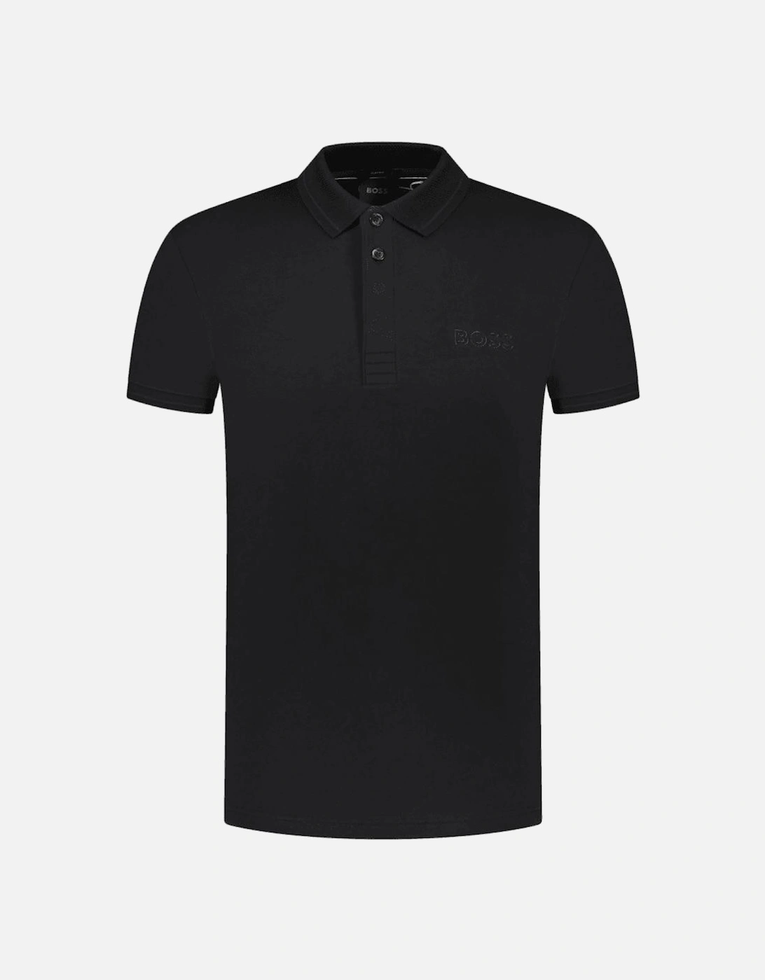 Paule Embroidered Logo Slim Fit Black Polo Shirt, 3 of 2