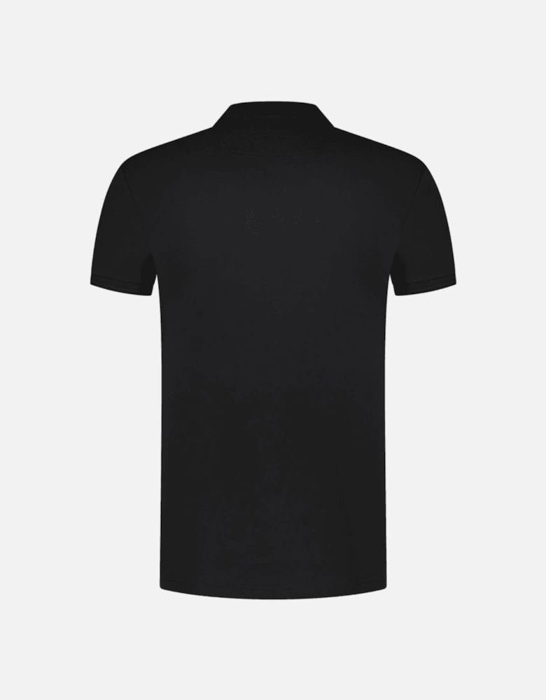 Paule Embroidered Logo Slim Fit Black Polo Shirt
