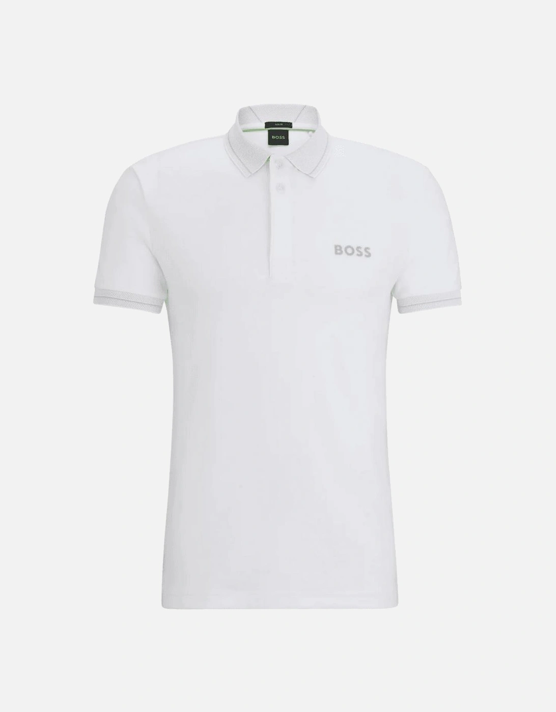 Paule Embroidered Logo Slim Fit White Polo Shirt, 4 of 3