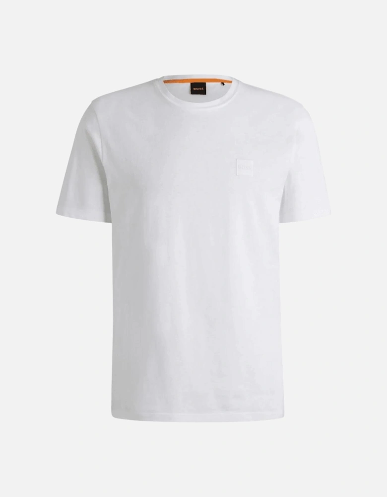 Tales Cotton Relaxed Fit White T-Shirt