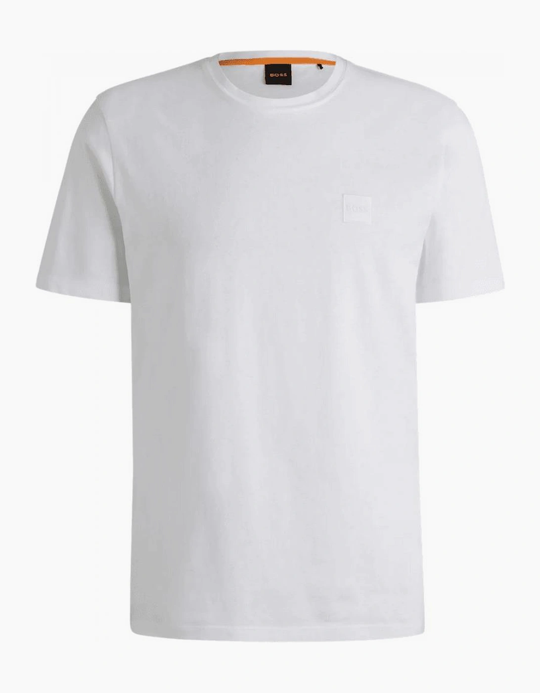 Hugo Boss Men's White Tales Cotton Relaxed Fit T-Shirt - Size: 42