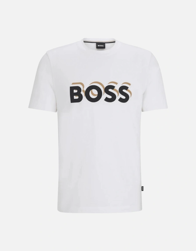 Tiburt Print Logo White T-Shirt