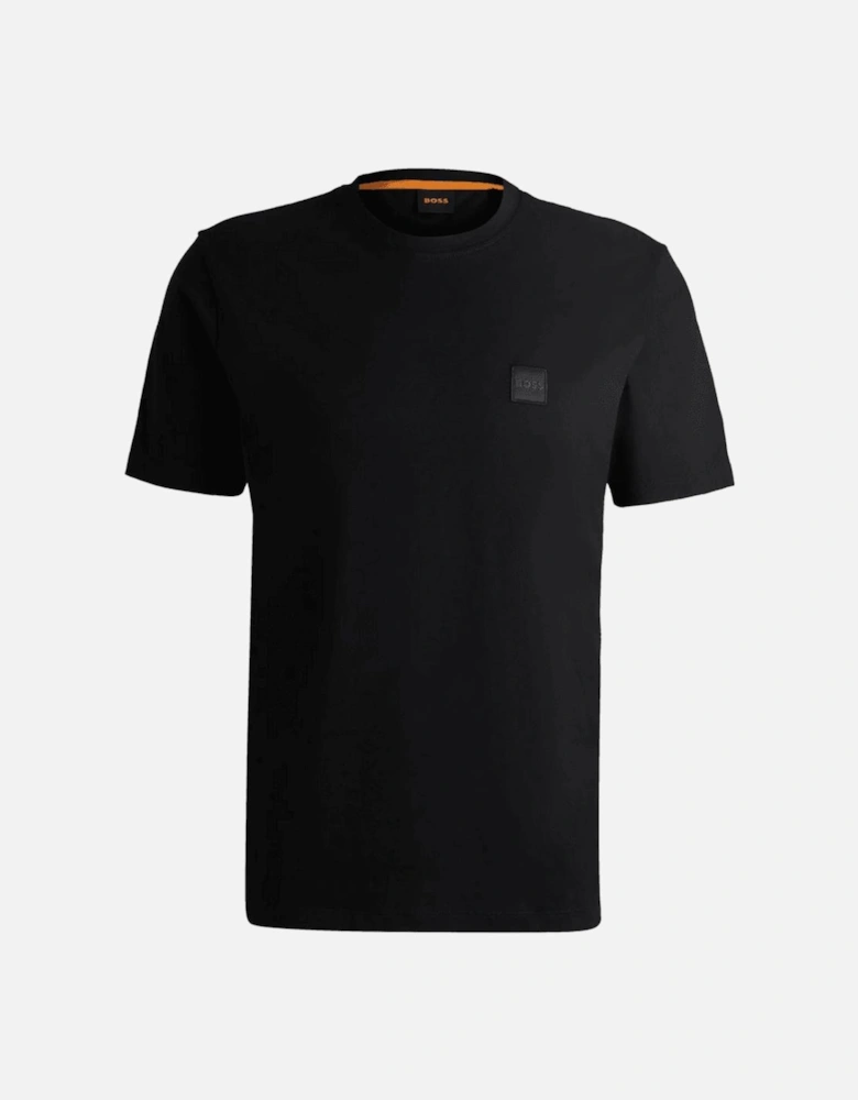 Tales Cotton Relaxed Fit Black T-Shirt