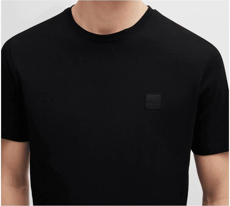 Tales Cotton Relaxed Fit Black T-Shirt