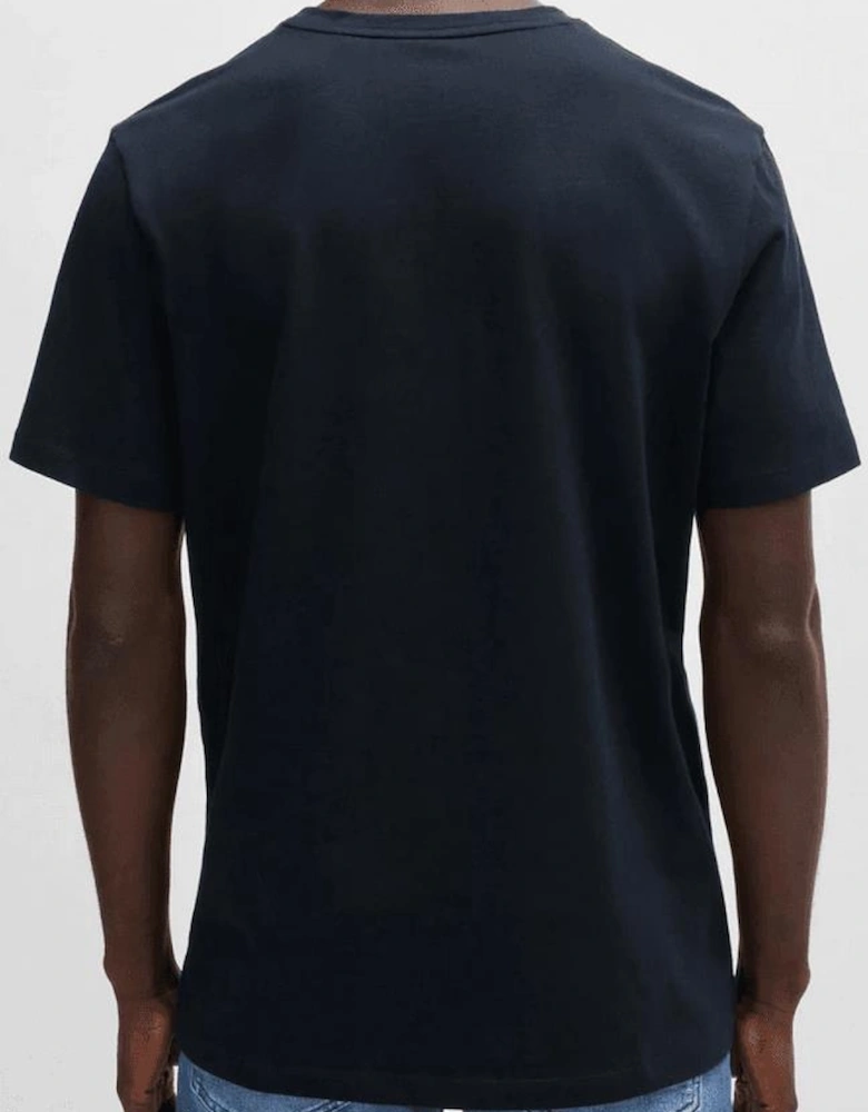 Tales Cotton Relaxed Fit Navy T-Shirt