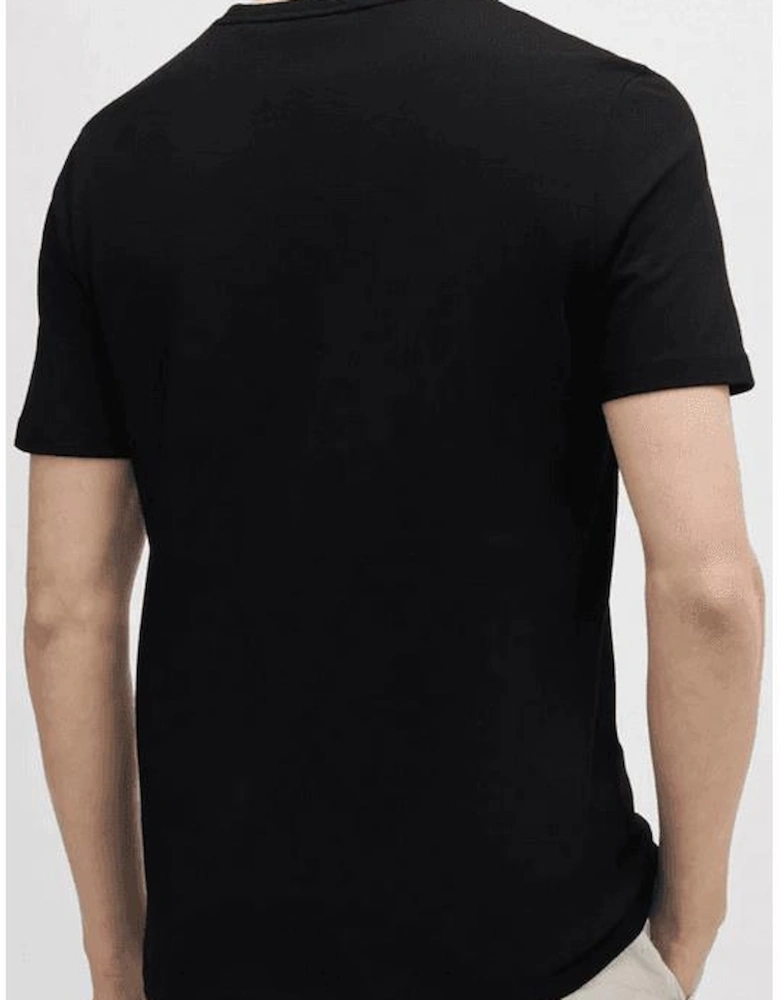 Tales Cotton Relaxed Fit Black T-Shirt