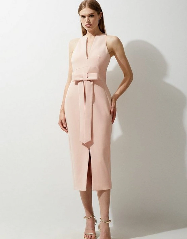Tailored Bow Detail Midaxi Dress