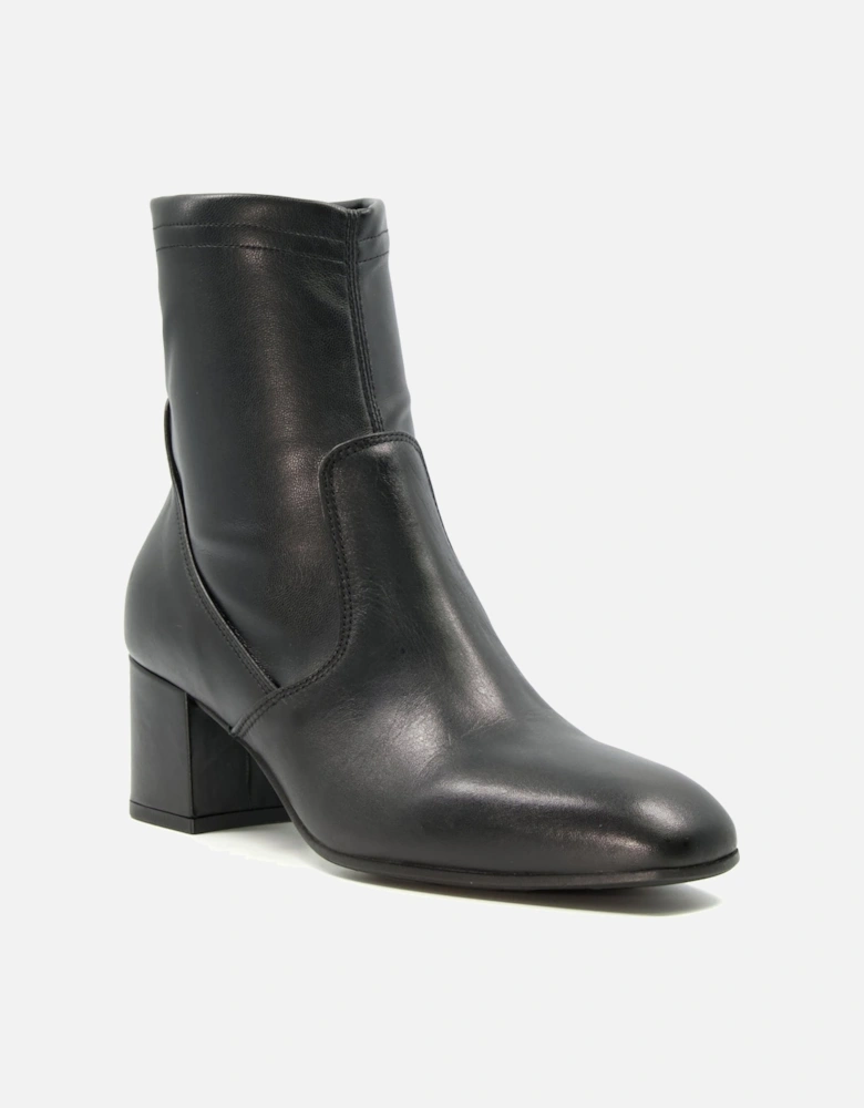 Ladies Olsen - Block-Heel Leather Ankle Boots
