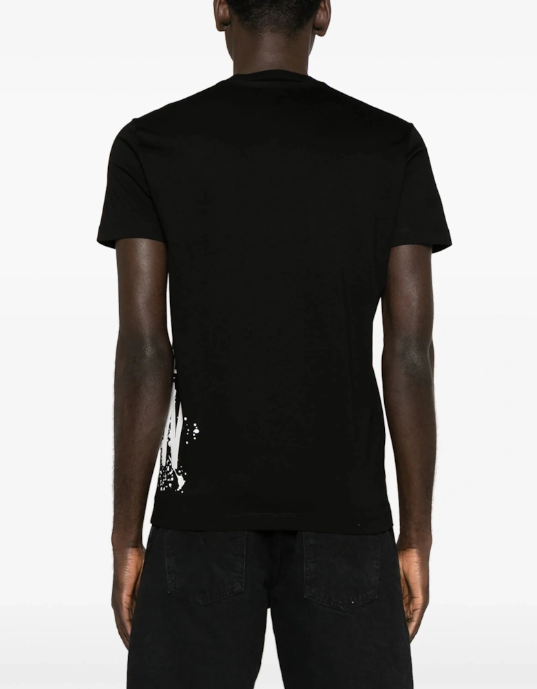 Icon Splash Logo Printed Cool Fit T-Shirt in Black