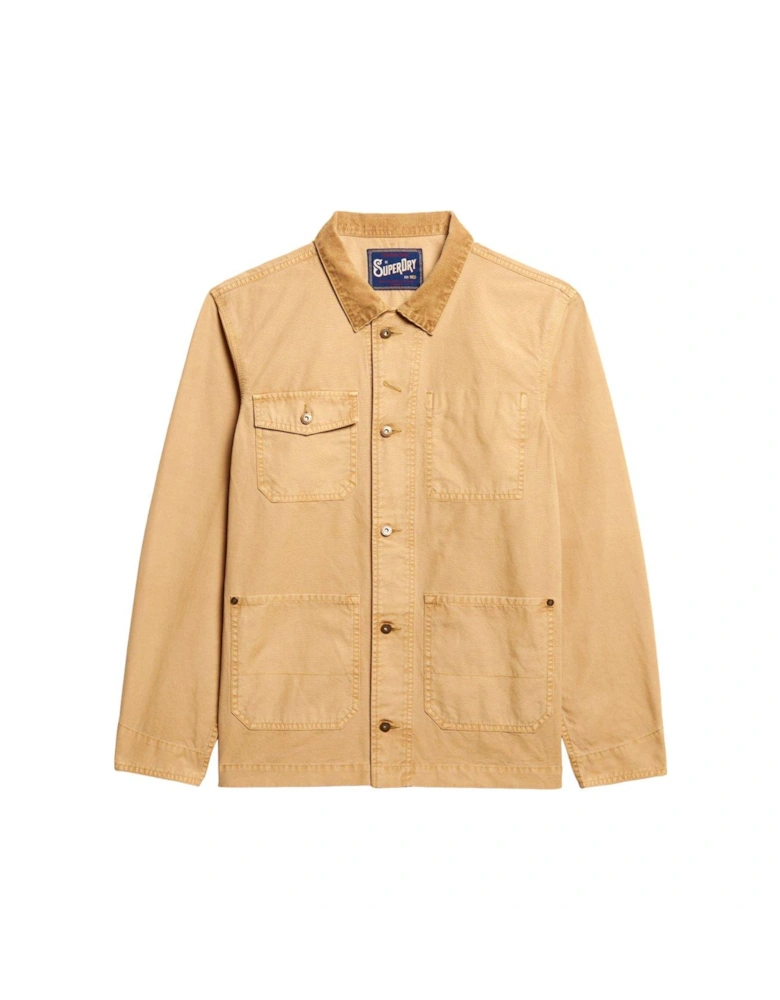Cotton Worker Jacket - Light Brown