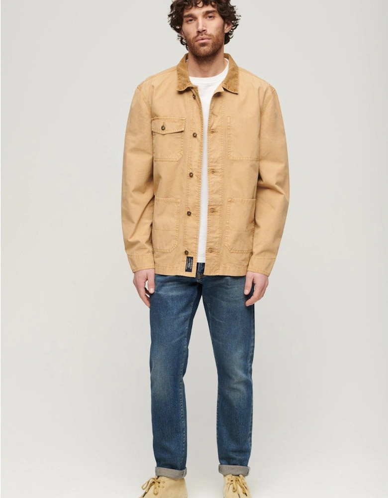 Cotton Worker Jacket - Light Brown
