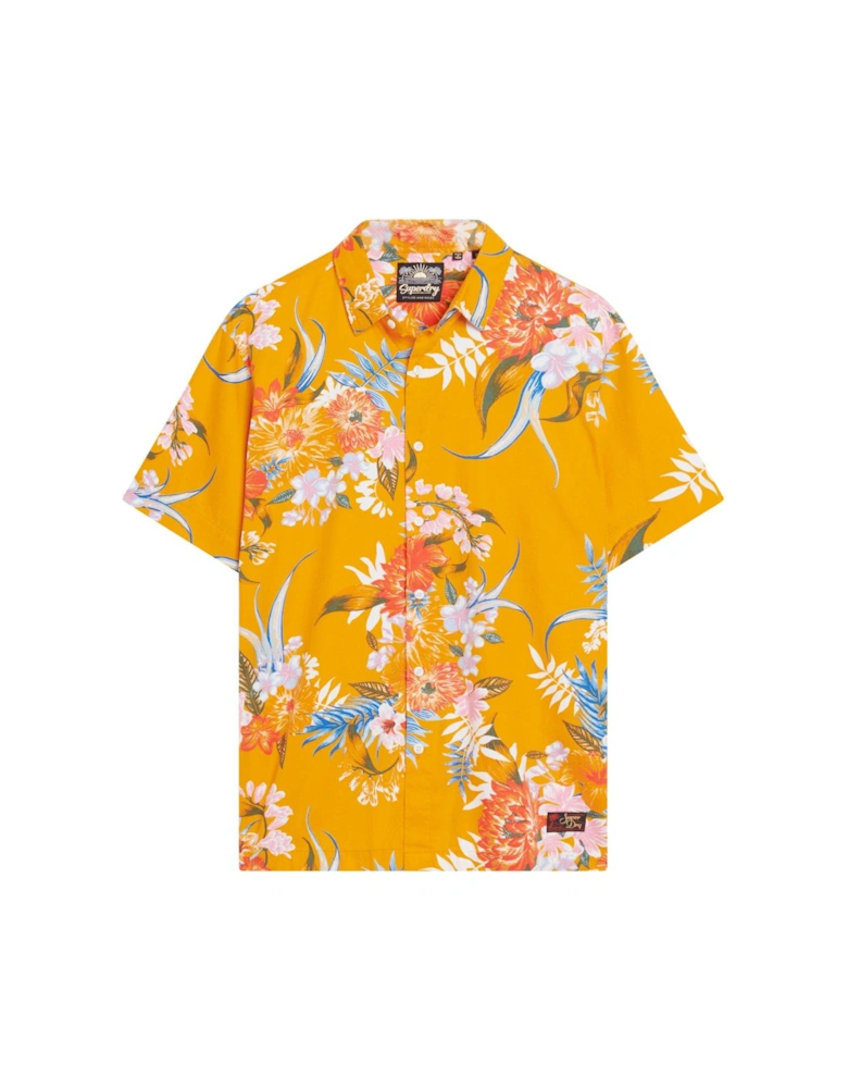 Hawaiian Box Fit Shirt - Yellow