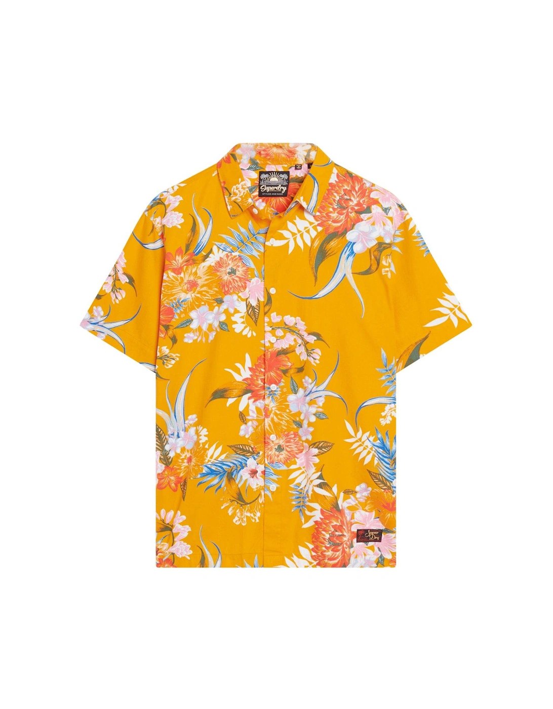Hawaiian Box Fit Shirt - Yellow