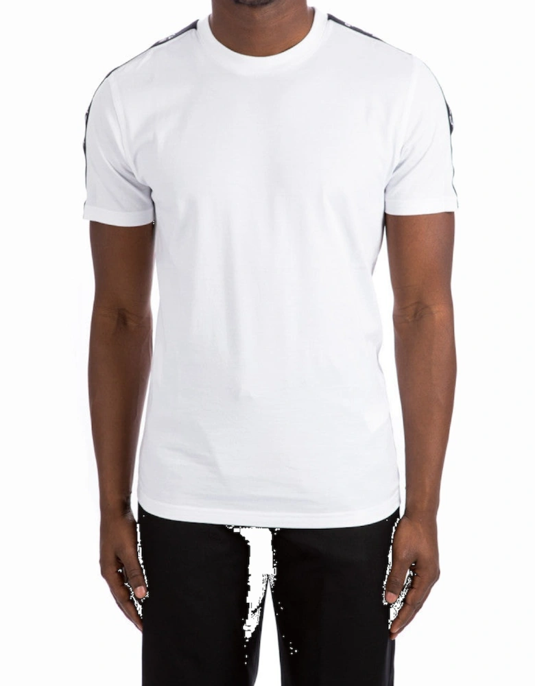 Refracted Sleeve Logo T-Shirt in White