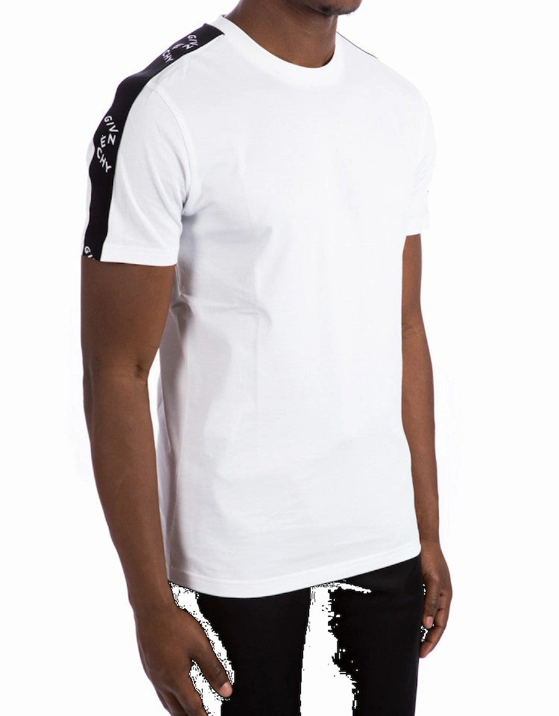 Refracted Sleeve Logo T-Shirt in White